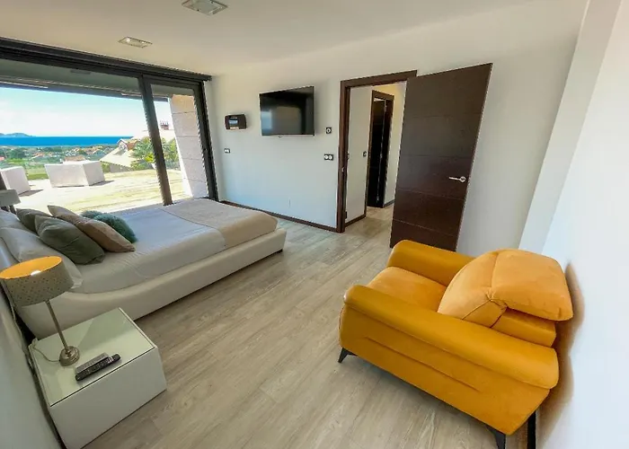 ヴィラ Lujosa Vistas Al Mar Y Piscina Climatiza サンシェンショ